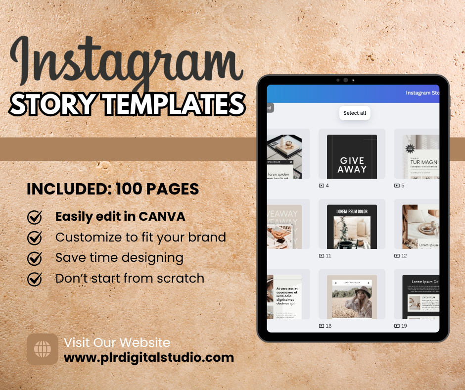 Instagram Story Templates (100-Pack)