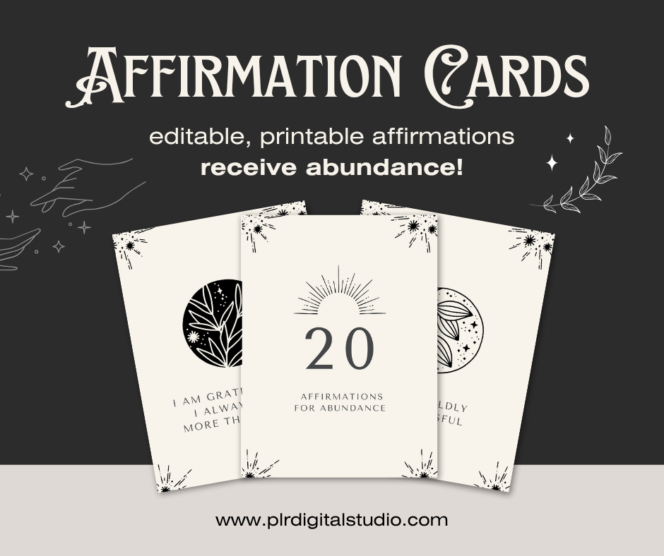 Money Mindset Affirmation Cards