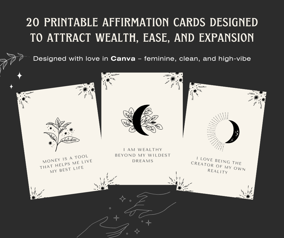 Money Mindset Affirmation Cards