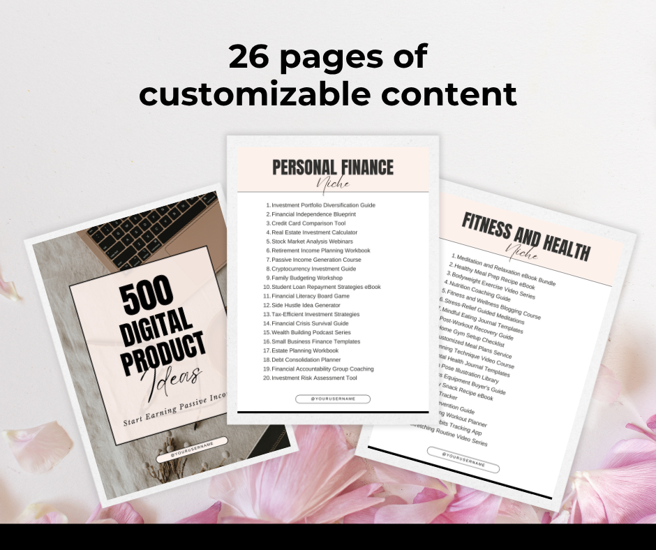 500 Digital Product Ideas