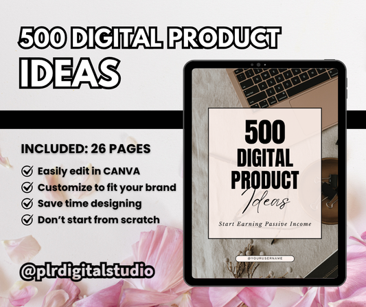 500 Digital Product Ideas