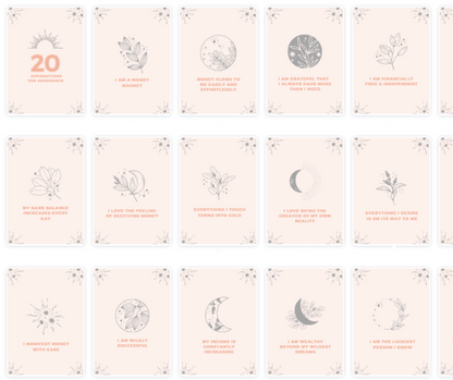 Money Mindset Affirmation Cards