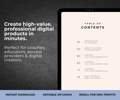 Ebook / Workbook Template