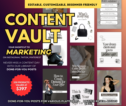 Content Vault – 280 DFY Posts +MRR